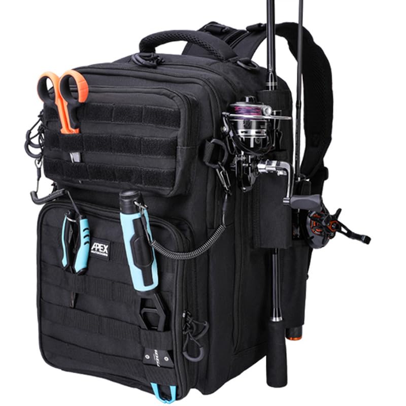 Fishing Backpack with Rod Holder, Fishing Tackle Bag