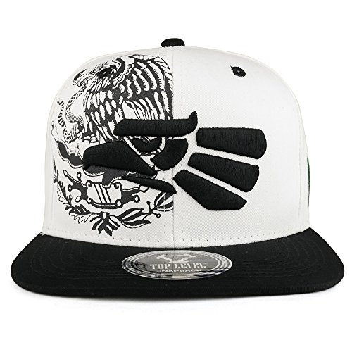 Image of Hecho En Mexico Eagle 3D Embroidered Flat Bill Snapback Cap