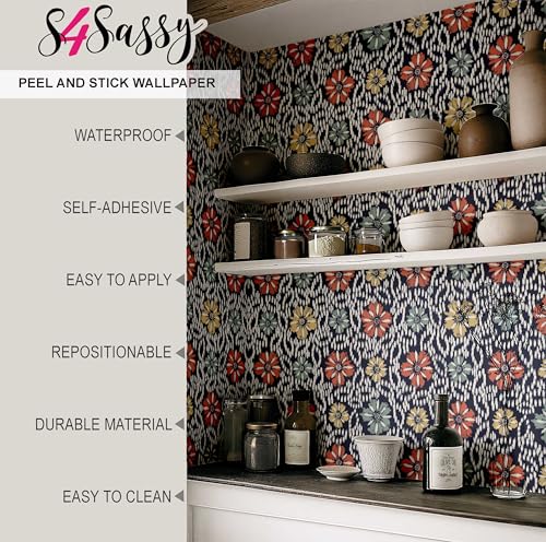 Papier peint floral autocollant pour masquer les défauts des murs rapidement