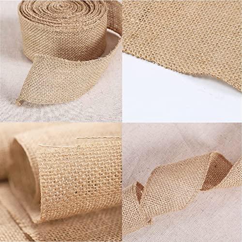 JINJUMEI Rotoli di Nastro di Iuta 10m×4cm, Nastro