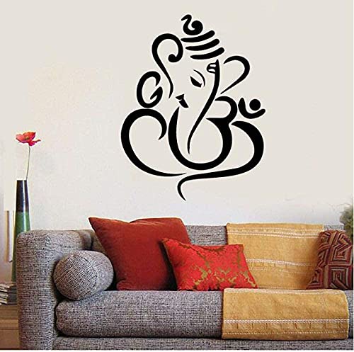 Jiaojia Classic Wall Sticker For Living Room Bedroom Decor Art Home Decoration Ganesha Elephant Indian Design Vinyl Lord Of Success Home Interior Design Murals 54X70Cm #TOP4