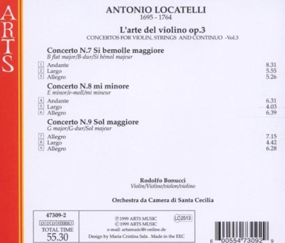 Locatelli: L'arte Del Violino, Op.3, Vol.4