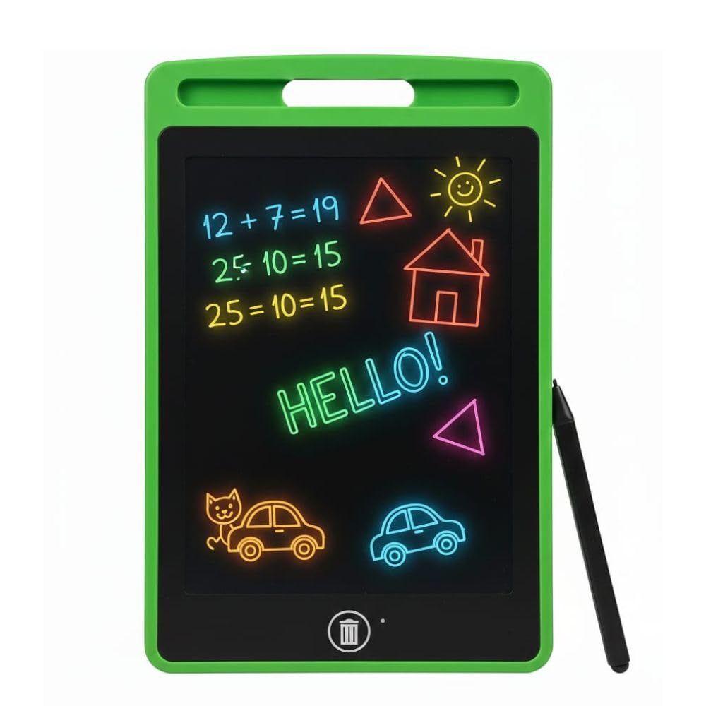 8.5-Inch LCD Writing Tablet for Kids, Digital Drawing Board & Electronic Slate for Study, One-Touch Erase with Screen Lock, Eye-Safe & Eco-Friendly Learning Toy for Boys & Girls (Multicolour)