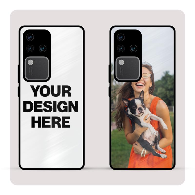 Image of Personalized Back Cover for Vivo V30 Pro | Custom Case with Name, Photo or Logo | PrintShield Hybrid with Soft TPU Grip & Scratch Protection
