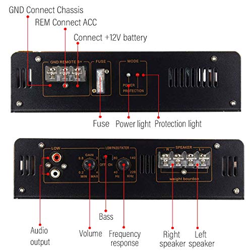 Amplificateur de puissance stéréo kit DIY électronique auto 3800W
