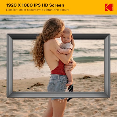 Image of KODAK 15.6 Inch Large WiFi Digital Picture Frame, 1920x1080 FHD Touch Screen Electronic Photo Frame with AI Photo Art, 32GB Storage, 6 Ways Sharing Photos & Videos, for Mom Family