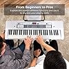 Funtaki 61 Key Electronic Keyboard Piano with Lighted Up Keys, Musical Mini Keyboard Piano with keyboard stand, Digital Portable Synthesizer Keyboards for Beginners Kids Adults (white) #5