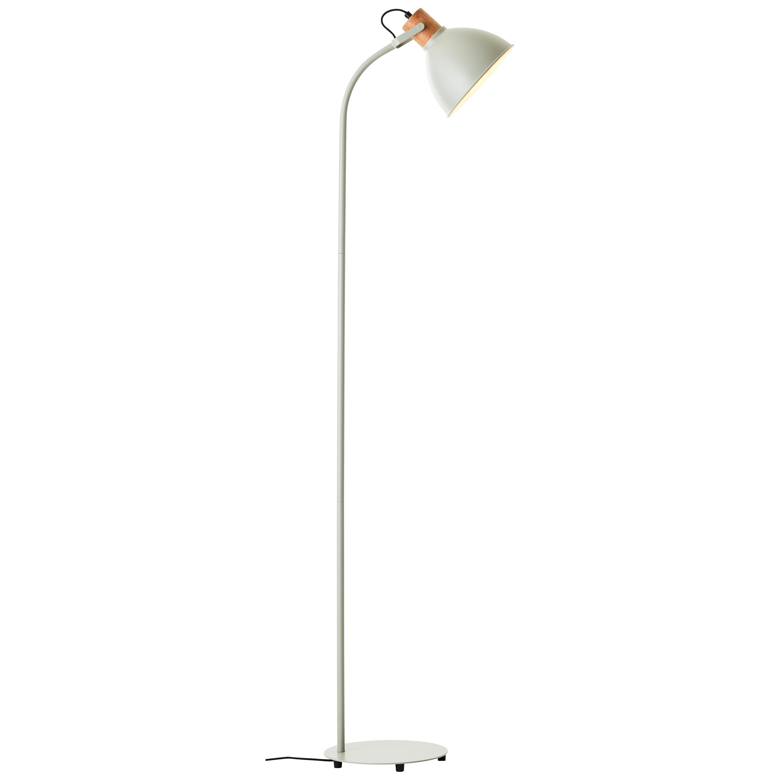 Brilliant Erena Standleuchte 1,5m hellgrün Metall/Holz Fußschalter 1x A60, E27, 40 W, Geeignet für Normallampe (nicht enthalten)