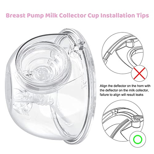 Tsrete Wearable Breast Pump Milk Collector Cup Accessories, Breast Pump Milk Collector Compatible With S9/S10/S12 24Mm Breast Pump #TOP3