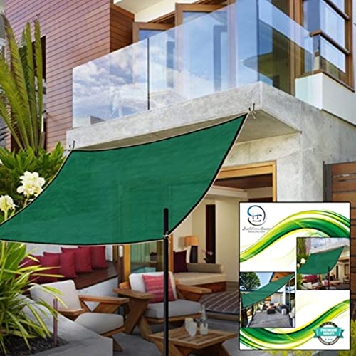 Image of LushHavenDecor 10 X 5 Garden Net 90% Sun Blockage Green| Sun mesh Shade net Ultra Violet Resistant net with Attached Chords (Green) 10x5 Ft