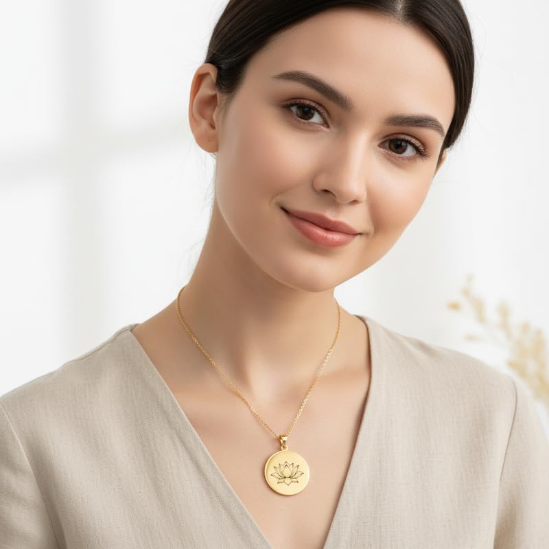 Collier lotus argent plaqué or, le cadeau idéal chargé de sens