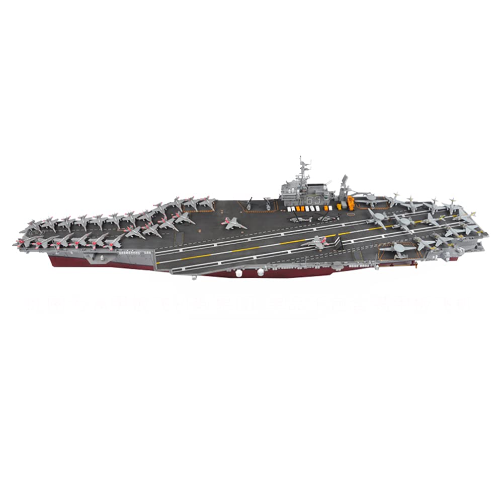 CMO Aircraft Carrier 3D Puzzles Plastic Model Kits, 1/350 Scale USS Kitty Hawk CV-63 Aircraft Carrier Model, Adult Toys And Gift, 36.4 X 10.5Inch
