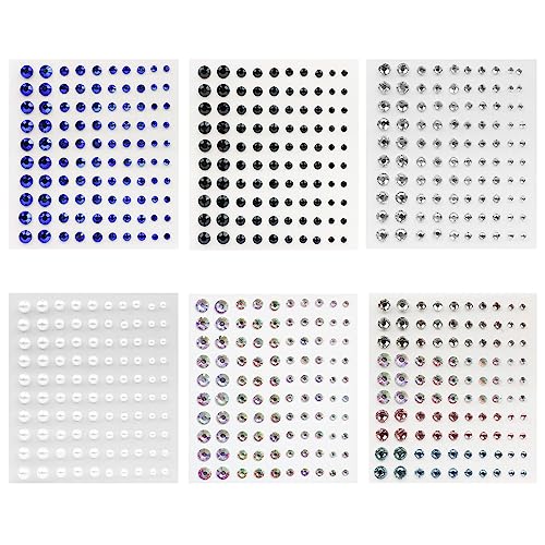 Cosméticos, Office Product Maquillali Set De Gemas Faciales Decorativas Adhesivas Brillante Cristales 6 Hojas Mix 1