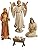 Holy Family Nativity Scene Outdoor Metal 4-Piece Set Includes Baby Jesus, Joseph, Mary & Angel. Large 45" Figures, Durable Anti-Rust, Flat All Metal with Sturdy 3-Prong Stakes
