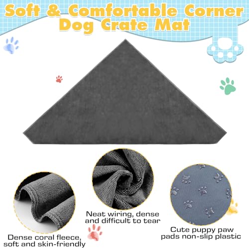 Image of Fanfanwin 67 Inch Large Waterproof Dog Crate Mat, Pet Plush Blanket for Extra Large Dogs, Non-Slip Crate Liner, Machine Washable(Only Mat)