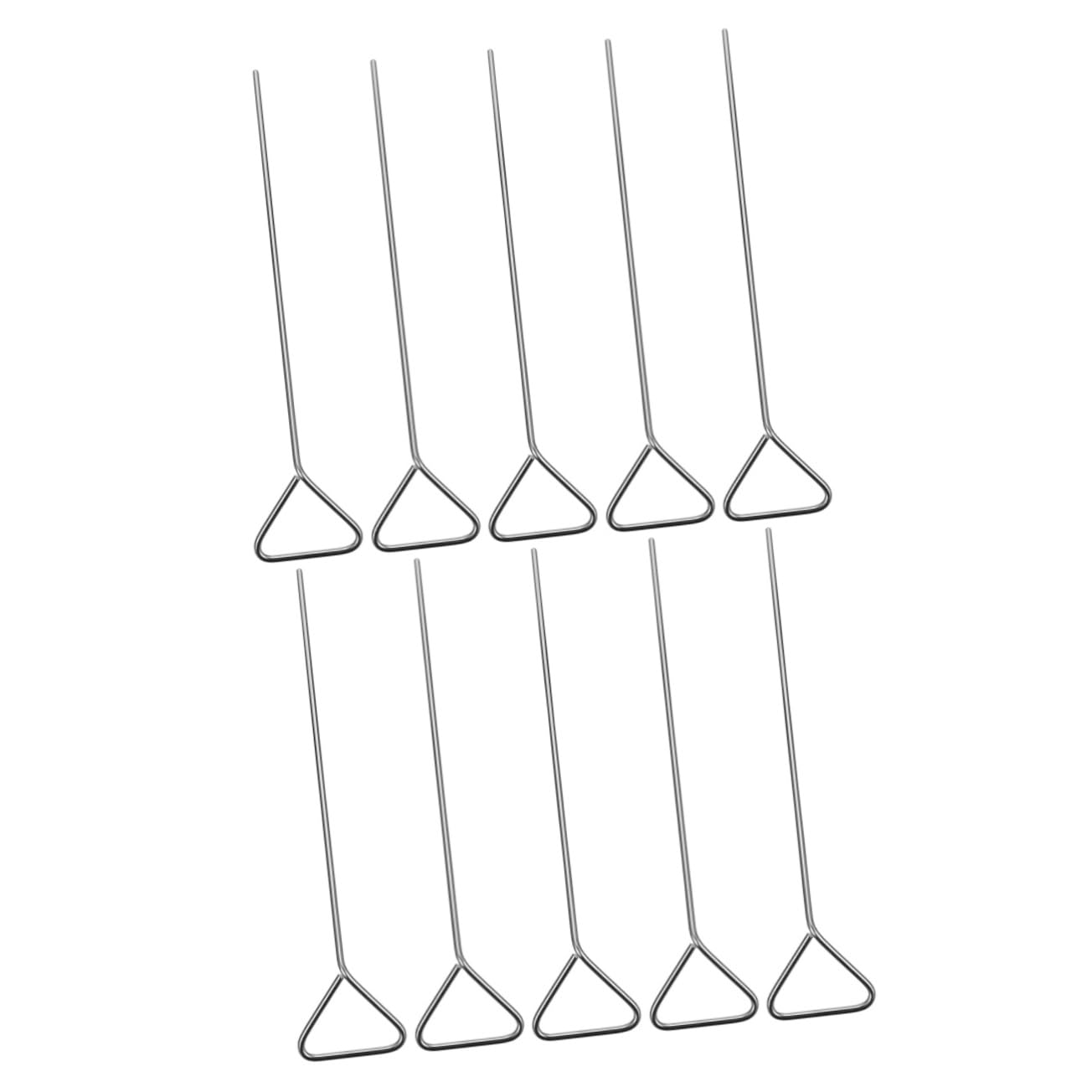 OUNONA 10pcs Stainless Steel Cell Spreaders Laboratory Spreading Tools for Easy Sample Application Triangular and Flat Designs for Versatile Use