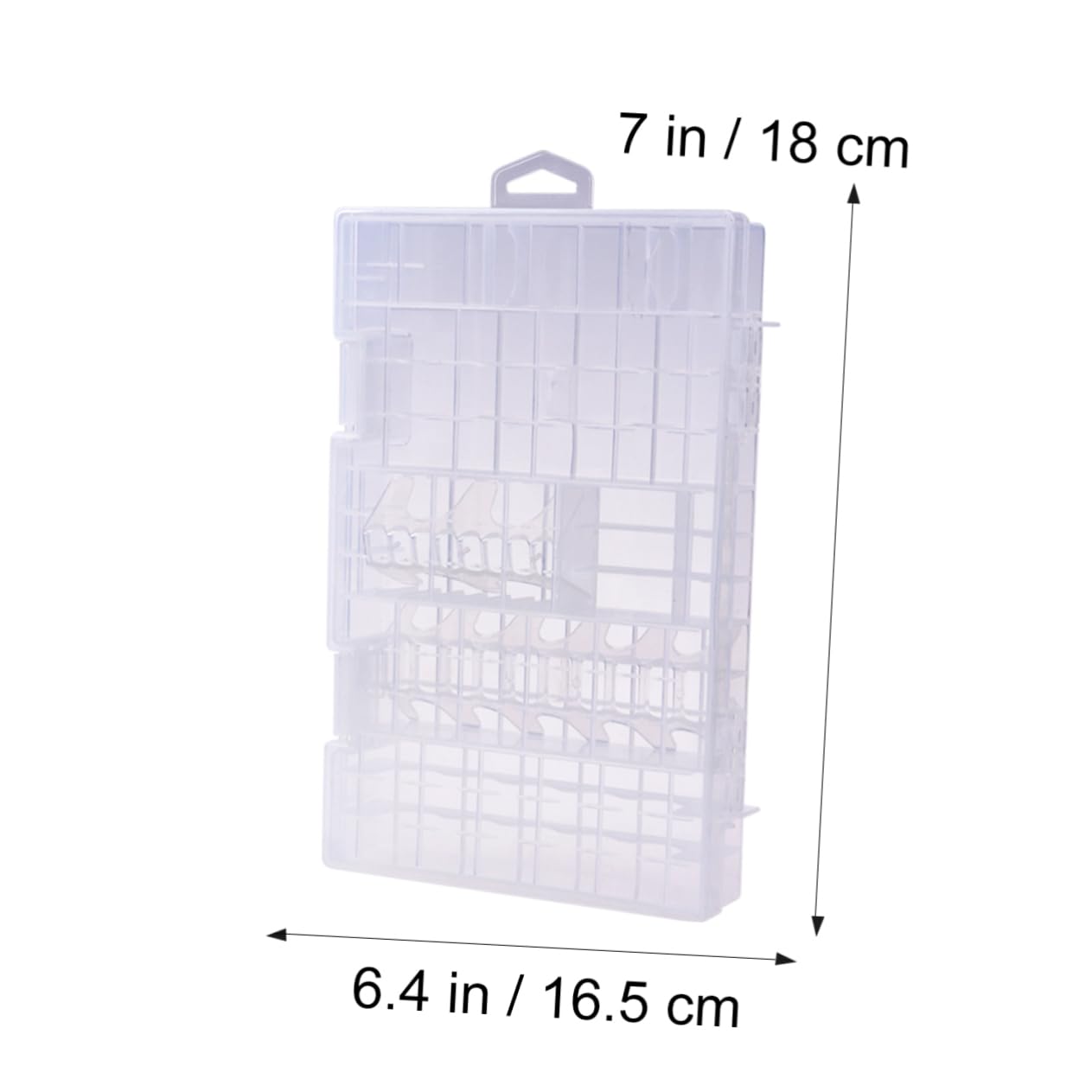 LALAFINA Transparent Plastic Battery Storage Box Organizer for AAA Aa C Durable Hard Case with Grooves for Secure Holding