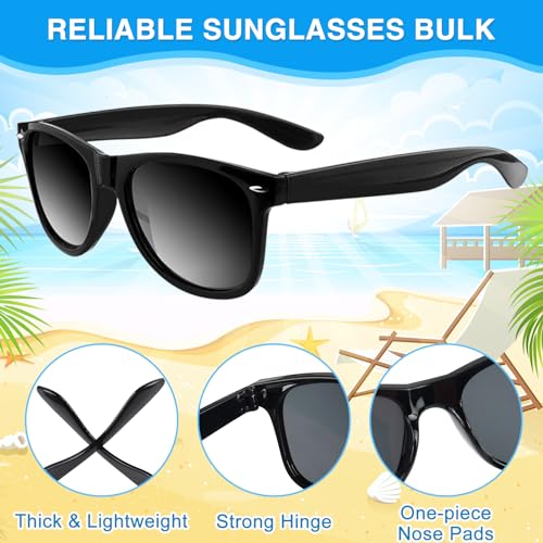 MEEZY 20 Pack Kids Sunglasses Bulk Black Sunglasses Party Favors for Boys Girls Birthday Summer Beach Pool Party Costume3