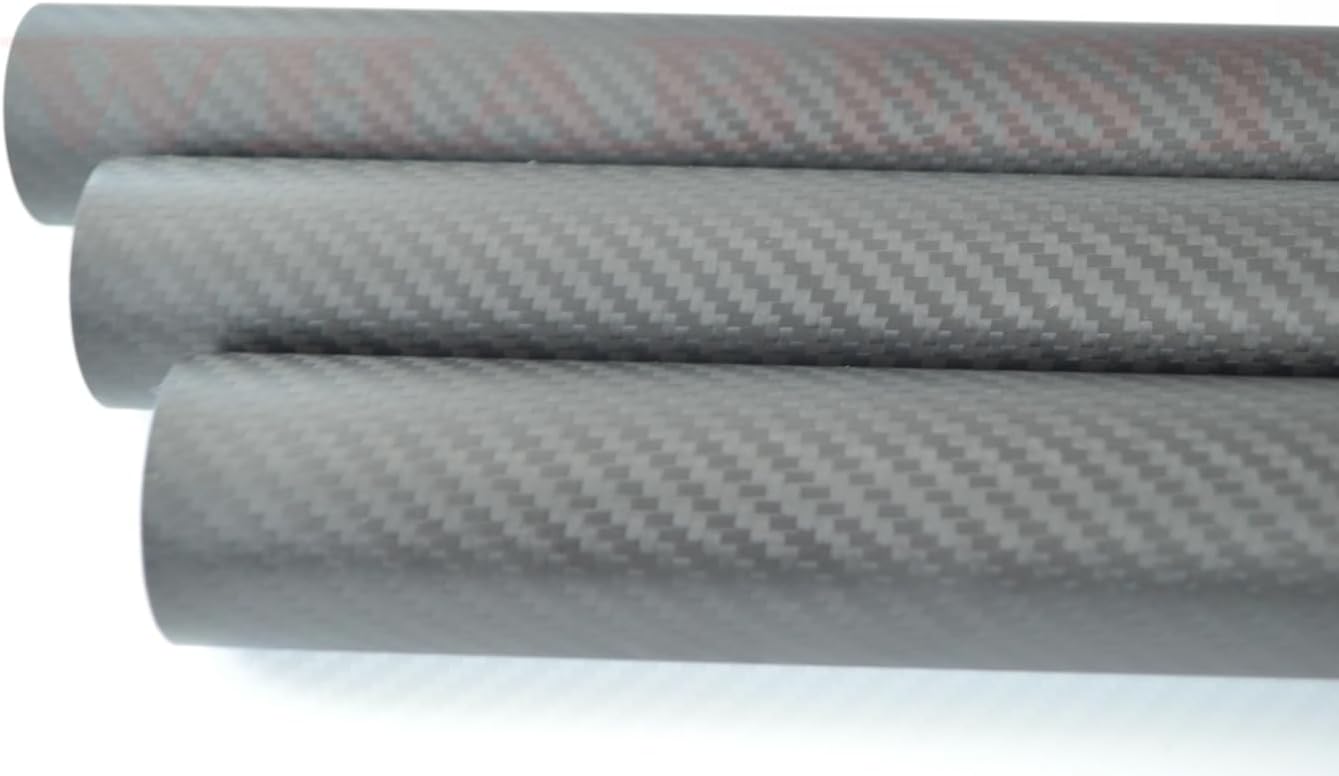 OD 25mm x ID 21mm x Length 1000mm 3k Carbon Fiber Tube (Roll Wrapped) Matte