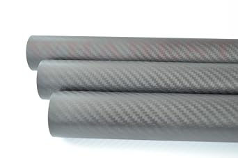 3K Carbon Fiber Tube OD 32 33 34 35 36 38 40 44 45 48 50 55 60 64 80 90 110 114 X 1000mmRoll Wrapped Wing Tube Multi-Copter ARM DIY 1, 1pc 47x50x1000mm Matte Twill