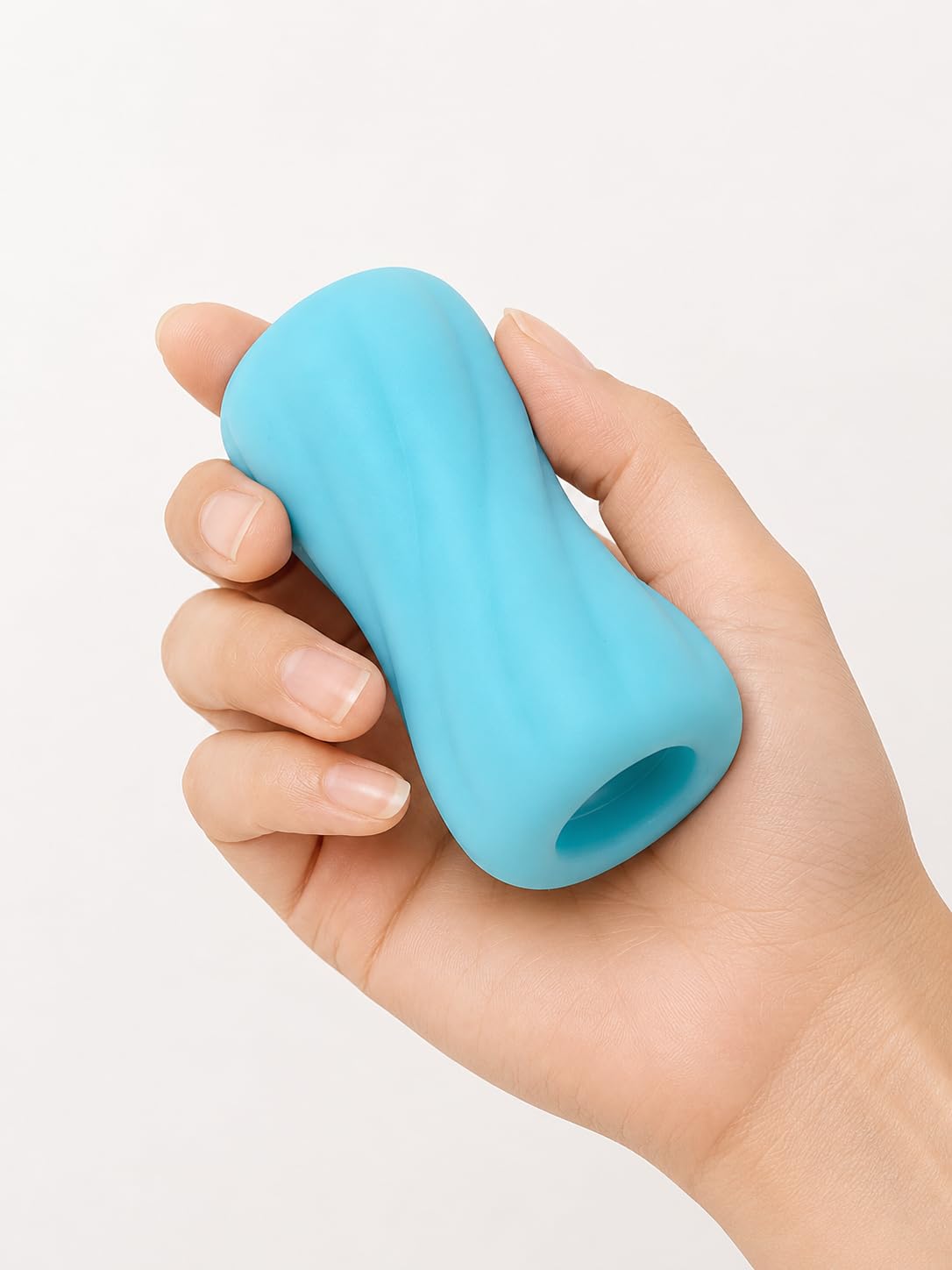 Soft Silicone Sleeve | Flexible Reusable Design | Compact Construction | Lightweight Form Factor | Smooth Silicone Material | Portable Accessory | Blue-image-23