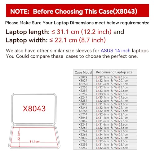 Image of Smatree Hard EVA Protective Sleeve for 14 inch ASUS Zenbook 14 UX3405CA,14 /14X OLED Case,for 14inch Vivobook S 14 S5406 Copilot+PC, 14 Flip TP3407 Copilot+PC,for 14 inch ROG Zephyrus G14(X8043)