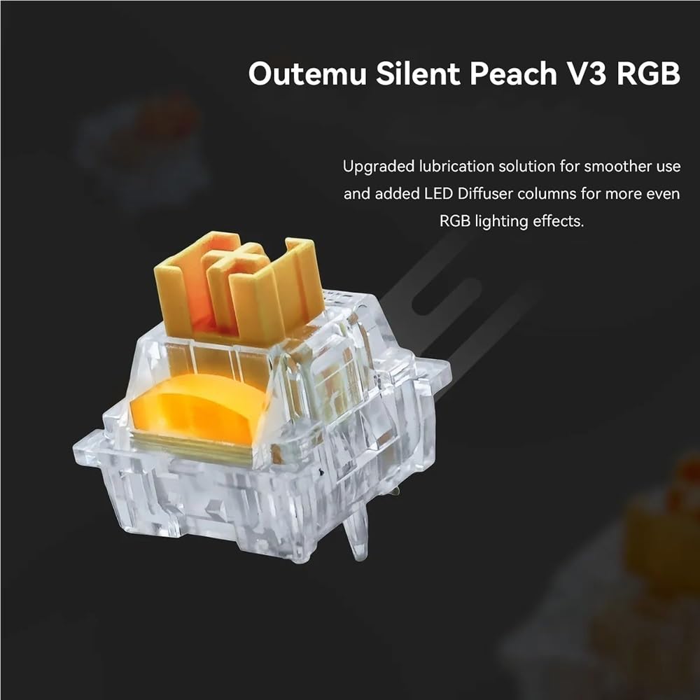 Amazon | Outemu Silent Peach V3 RGB スイッチ、静音リニア軸が