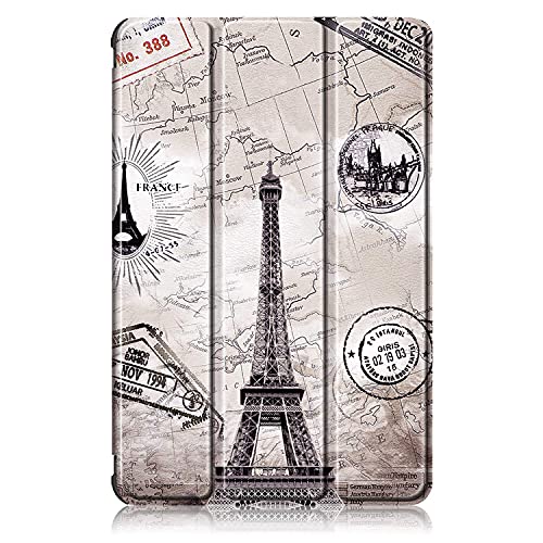Image of ProElite Case for iPad Air 11 Inch M4 /M3 /M2 2026 /2025 /2024, iPad Air 10.9 inch 5th /4th Gen & iPad Pro 11 inch 4th /3rd Gen 2022 case Cover, Transparent Smart Flip Cover with Pencil Holder, Eiffel