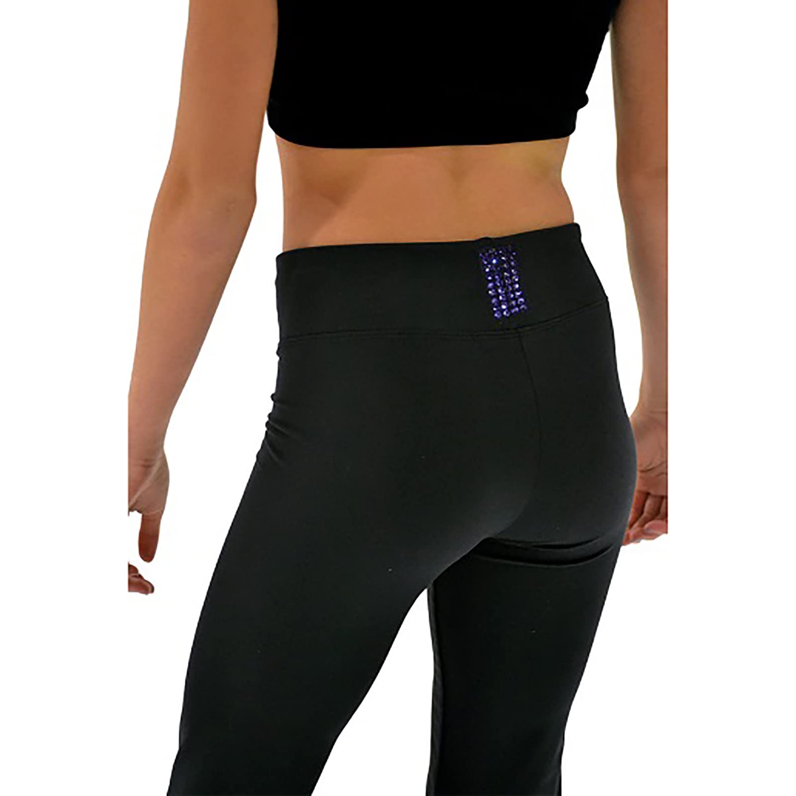 Dziewczęce damskie legginsy do jazdy na łyżwach, rajstopy do jazdy na lodzie rozciągliwe ciepła odzież sportowa z podszewką z polaru (rozmiar: 3XL, kolor: królewski niebieski)