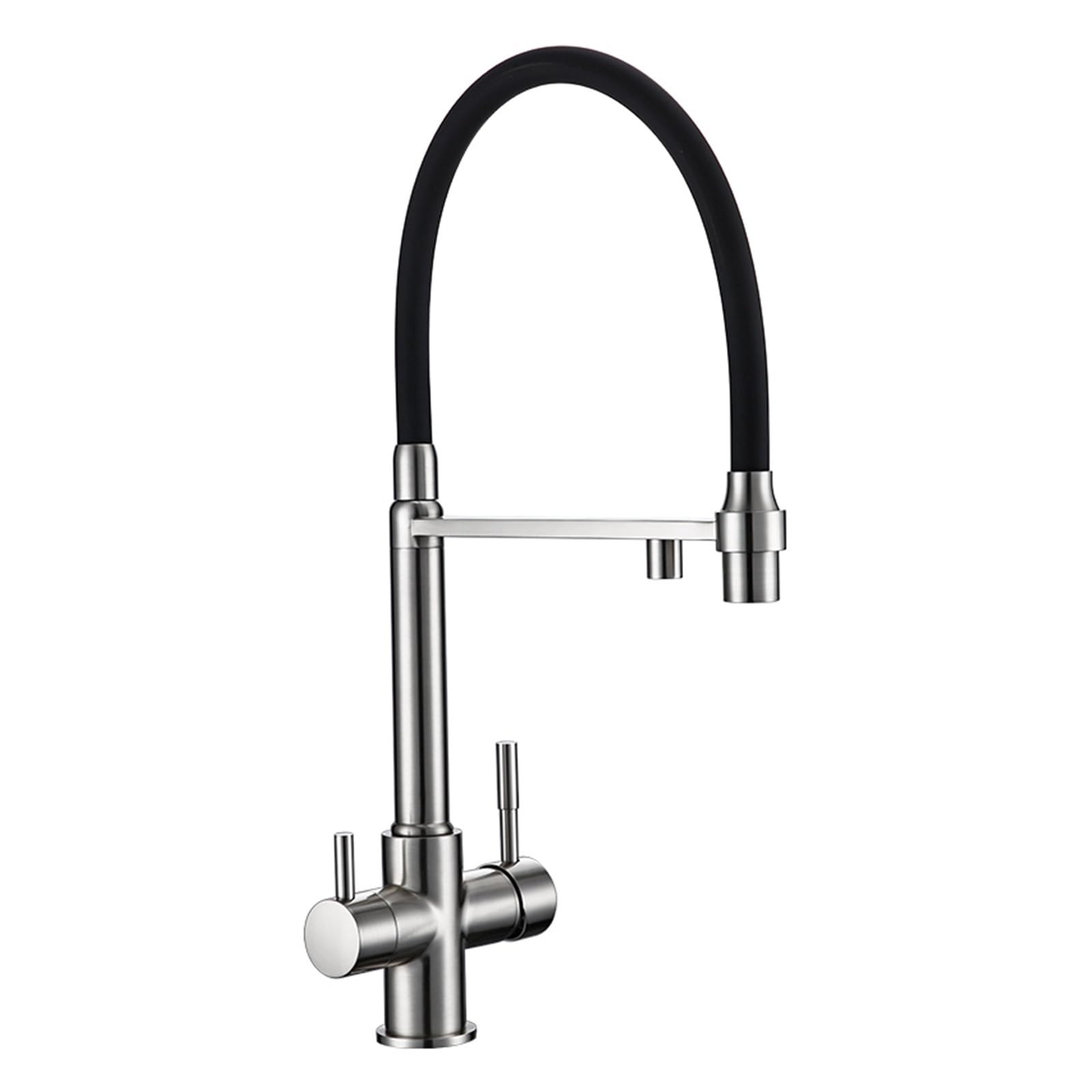 Robinet de cuisine en laiton mitigeur évier douchette pull down noir