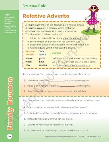 Evan-Moor Educational Publishers 9954 Evan-Moor Skill Sharpeners Grammar And Punctuation Workbook, Grade 4, Nouns, Verbs, Sentence Structure, Subject, Predicate, Language Handbook thumb #3