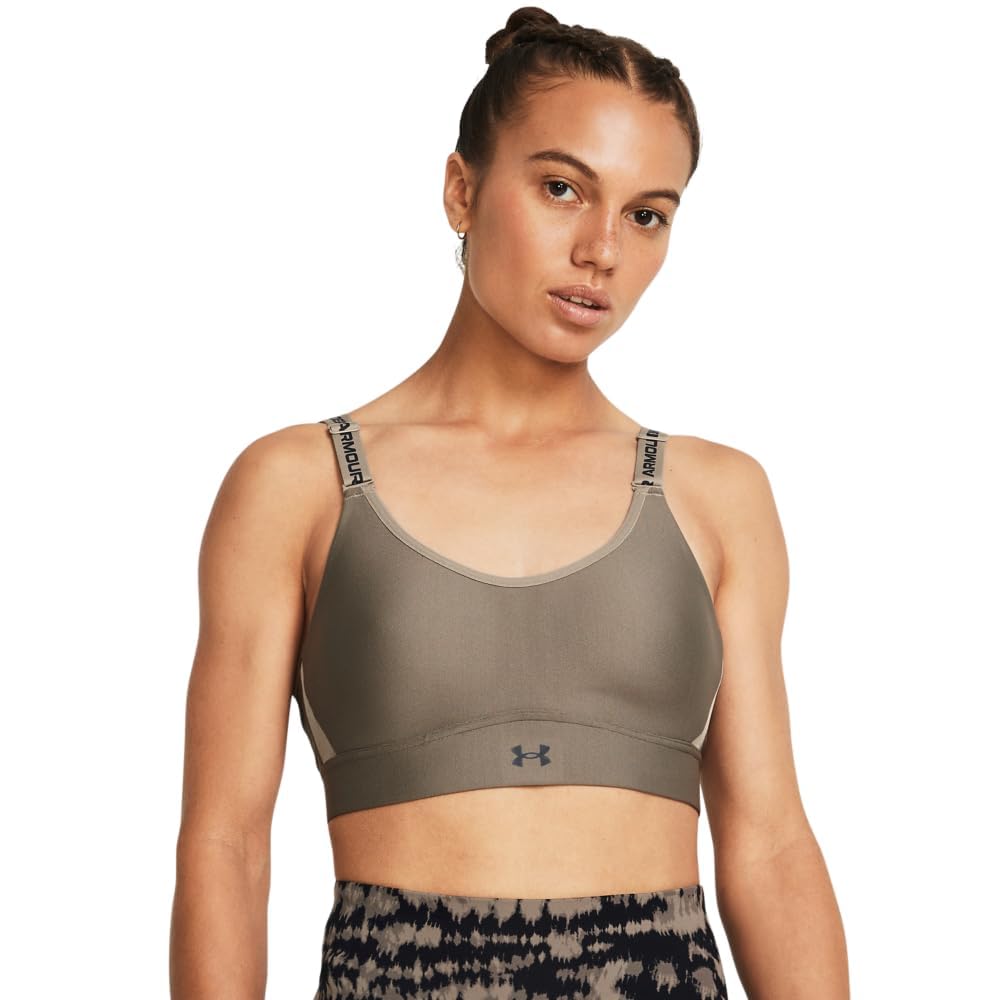 Under Armour Women's Armour Mid Heathered Sports Bra