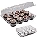 pizety case of 30 plastic cupcake boxes 12 Compartment Cupcake Container 12 Pack Cupcake Containers 12 count Set 30 12 compartment cupcake boxes dozen Cupcake Containers plastic disposable 12 active