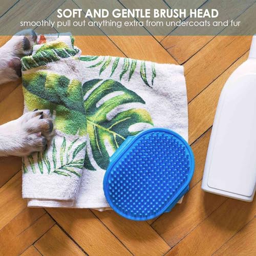 Brillirare BB23-2 Pack Dog Grooming Brush, Premium Soft Silicone Pet Bath Brushes With Adjustable Handle, Shampoo Soothing Comb For Wet Dry Long Short Haired Dogs & Cats Massaging thumb #5