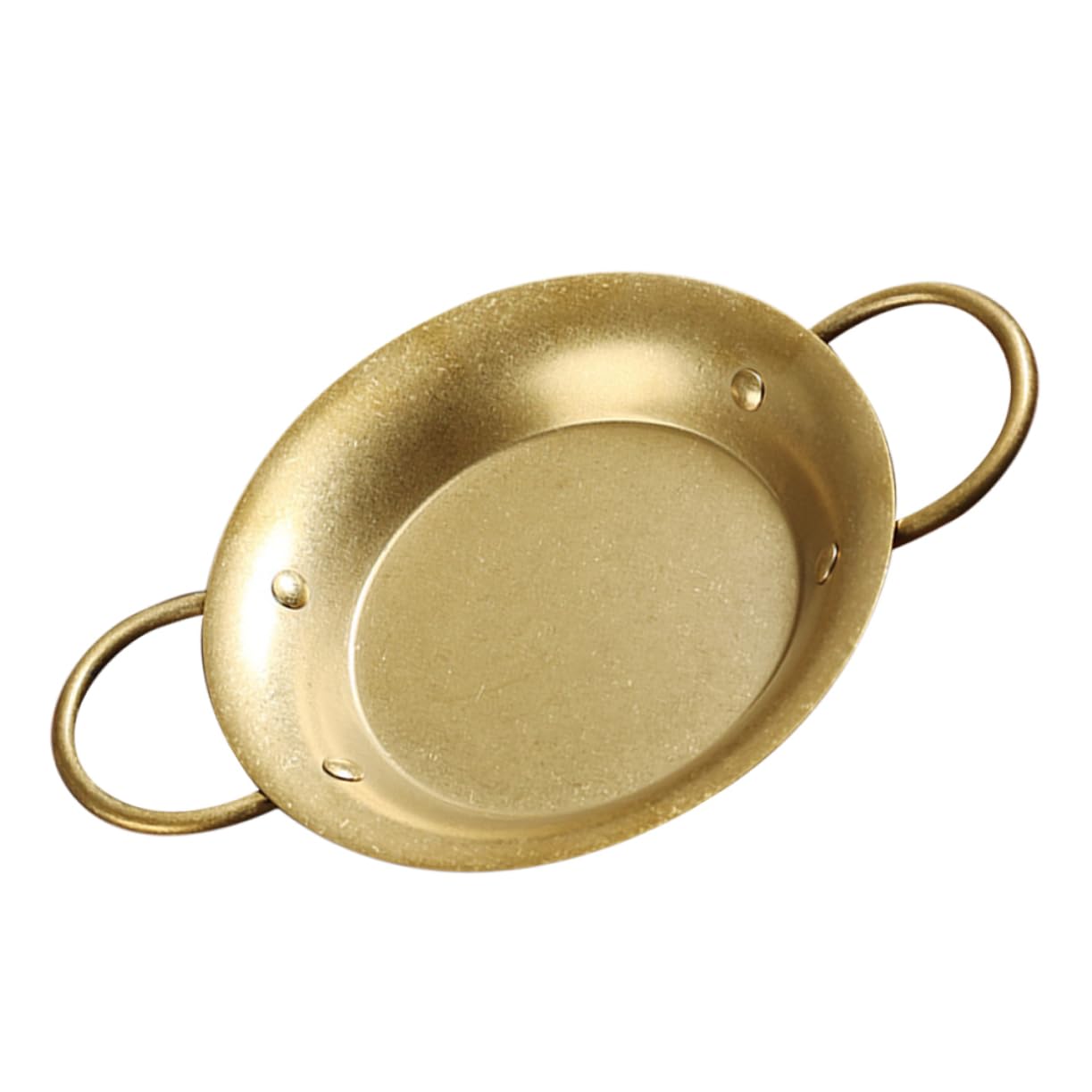 ULTECHNOVO Padella Spagnola in Acciaio Inox Oro, Fondo Piatto