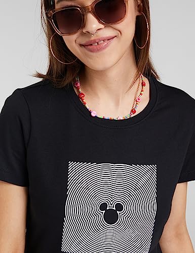 Image of Amazon Brand - Symbol Women's Graphic Cotton Half Sleeve Round Neck Regular Fit T-Shirt (Disney Assorted Prints) (Available in Plus Sizes)