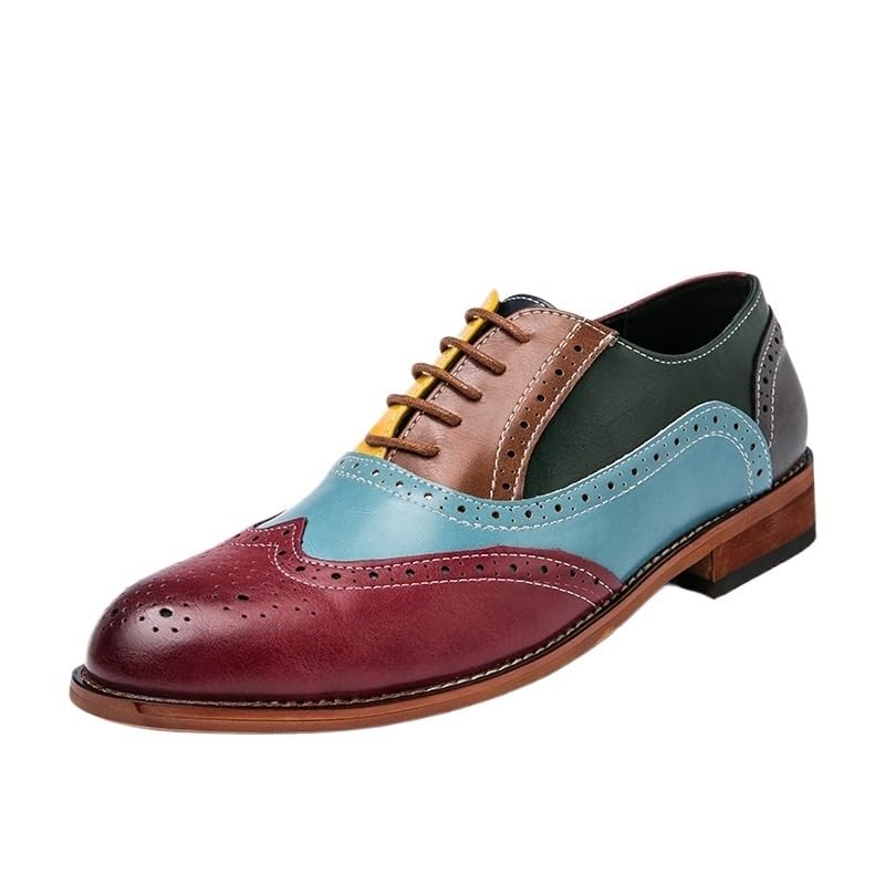 New Colorful Oxford Shoes for Men Luxury Men Dress Shoes Trendy Patent Leather Party Shoes Business Men Casual Shoes Korean Vintage Loafers Shoes