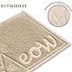 JanYoo Katzenstreu Matte, 40 x 30 cm PVC wasserdichte Katzenmatte Katzenklomatte Katzenklo mit Rutschfester, Matte Katzentoilette für Litter Catcher (Beige)