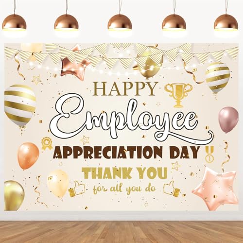 IRCOR Employee Appreciation Decorations Happy Employee Appreciation Day Backdrop Employee Appreciation Banner by IRCOR - Used condition - US$9.01