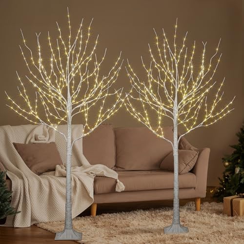 Lightshare-Lighted-Birch-Twig-Tree-with-Fairy-Lights-2-Sets-6FT-642-LED-Lights-for-Indoor-Outdoor-Home-Christmas-Holiday-Decoration Lightshare Lighted Birch Twig Tree with Fairy Lights 2 Sets 6FT 642 LED Lights for Indoor Outdoor Home Christmas Holiday Decoration