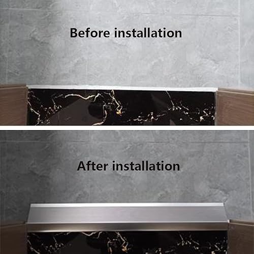 Miniatura 7 de EMENAR Tiras de transición de umbral de 35.4 in para interiores, tiras de cubierta de suelo para bordes de puertasuelos irregulares, borde de