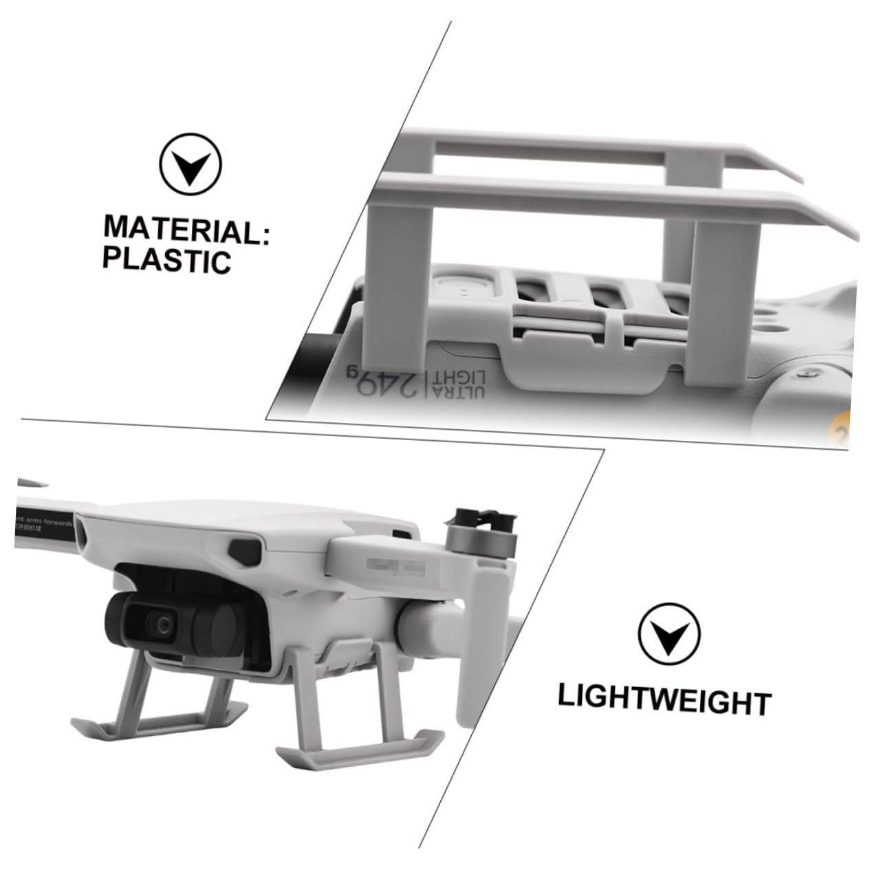 Didiseaon Anillo de Protección para Hélice Tren de Aterrizaje Elevado Compatible Cuadricóptero Mini Pata del Tren de Aterrizaje Protector