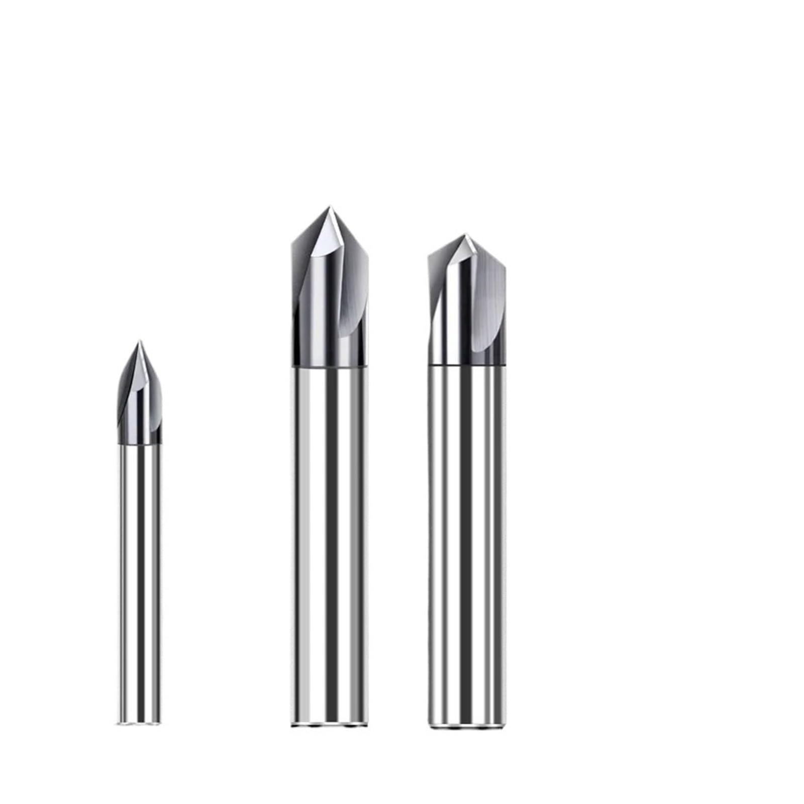 Juego de Brocas avellanadas carburo for fresado chaflán, Fresa Extremo y desbarbado, 60, 90 120 Grados, 2 3 Flautas, ranuradora Ranuras en V(10XR60X75LX3F)