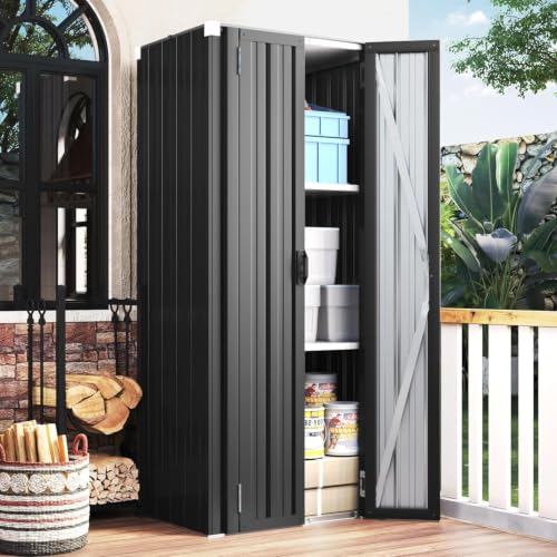 Image of AECOJOY Outdoor Storage Cabinet Waterproof, 70 inch Vertical Tall with Base