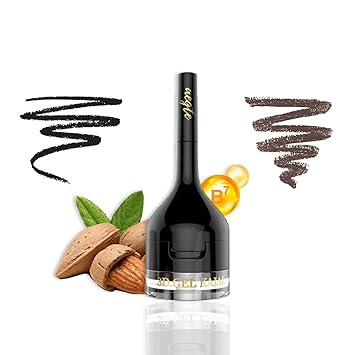 Aegte 3D Gel Kajal (3 in 1 Kajal-Gel Eyeliner-Eyebrow Filler) Smudgeproof & Waterproof with Almond & Biotin