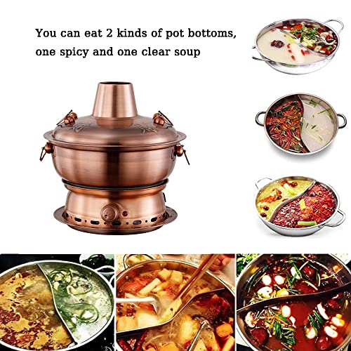 Olla caliente China de cobre 34 cm para hotpot miniatura 3