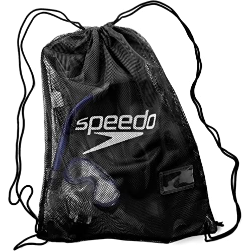 Speedo Unisex Adulto Equipment Mesh Bag Borsa, Nero, Taglia Unica