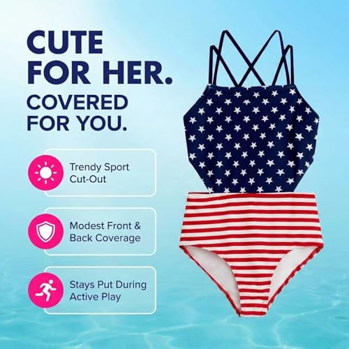 Image of Kanu Surf Girls' Beach Girl Sport Cut-Out One Piece Swimsuit