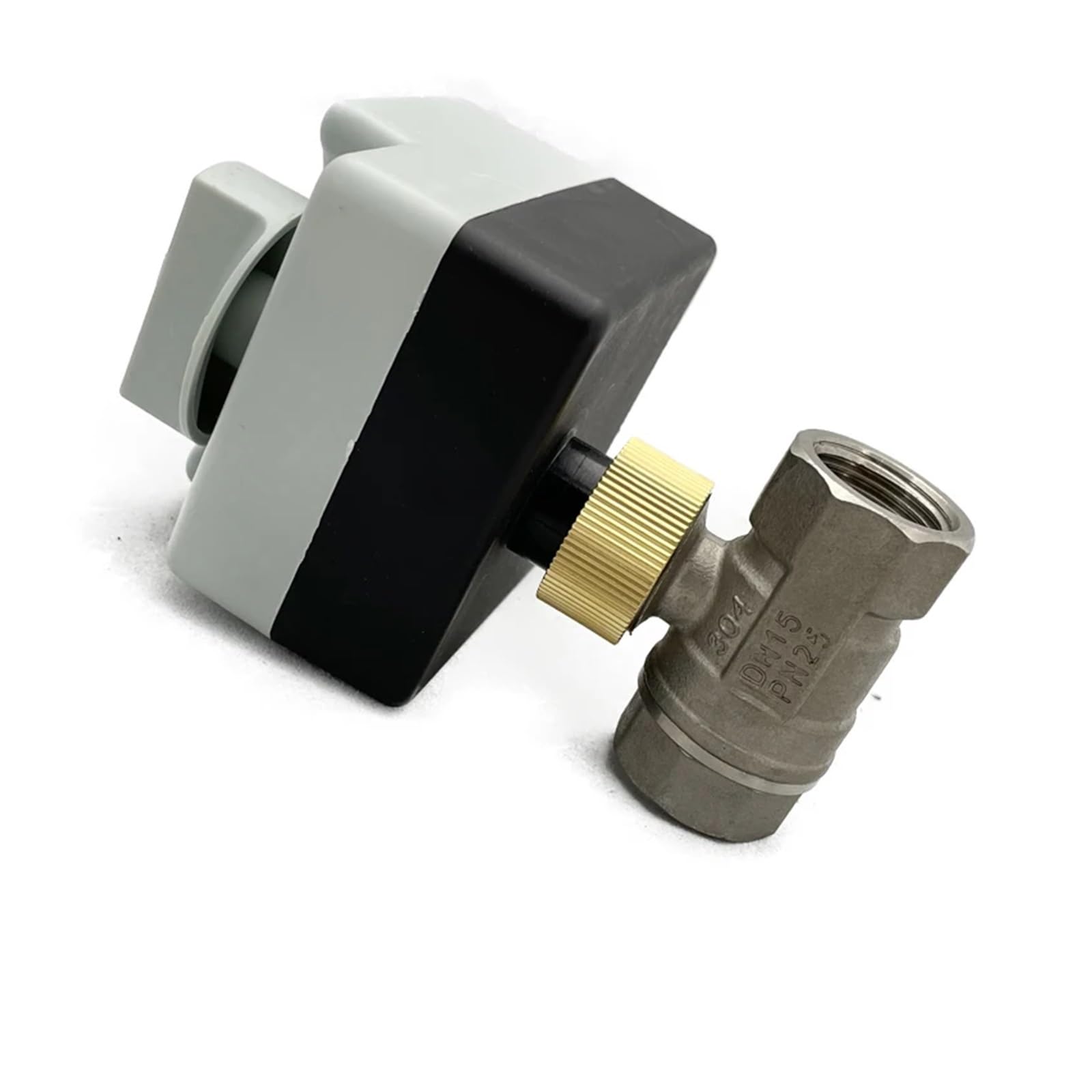 Válvula de bola eléctrica Válvula de bola motorizada de acero inoxidable, 1 unidad, 1/2 ", 3/4", 1 ", tres cables, Control de dos puntos con interruptor Manual(1/2",220VAC)