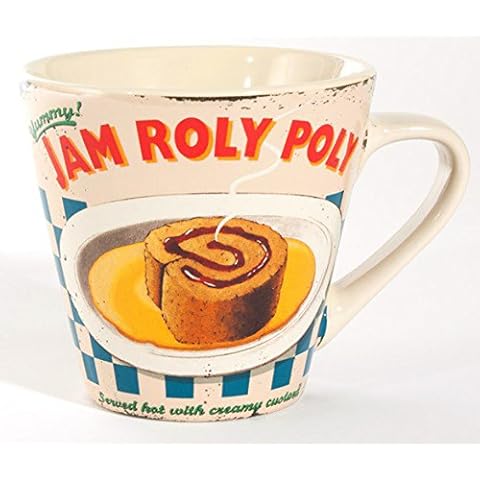 Martin Wiscombe Stoneware Large Jam Roly Poly Mug, Assorted Cover